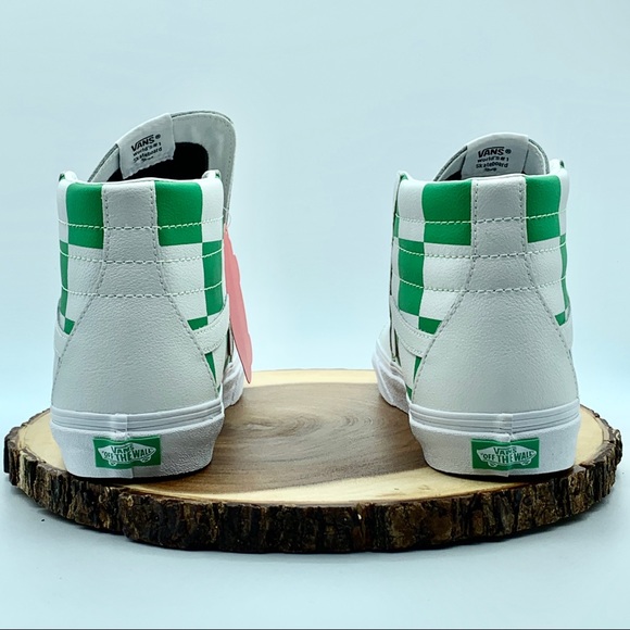 VANS UNISEX Sk8 Hi Leather Check  Men 8 Women 9.5 - Picture 5 of 8